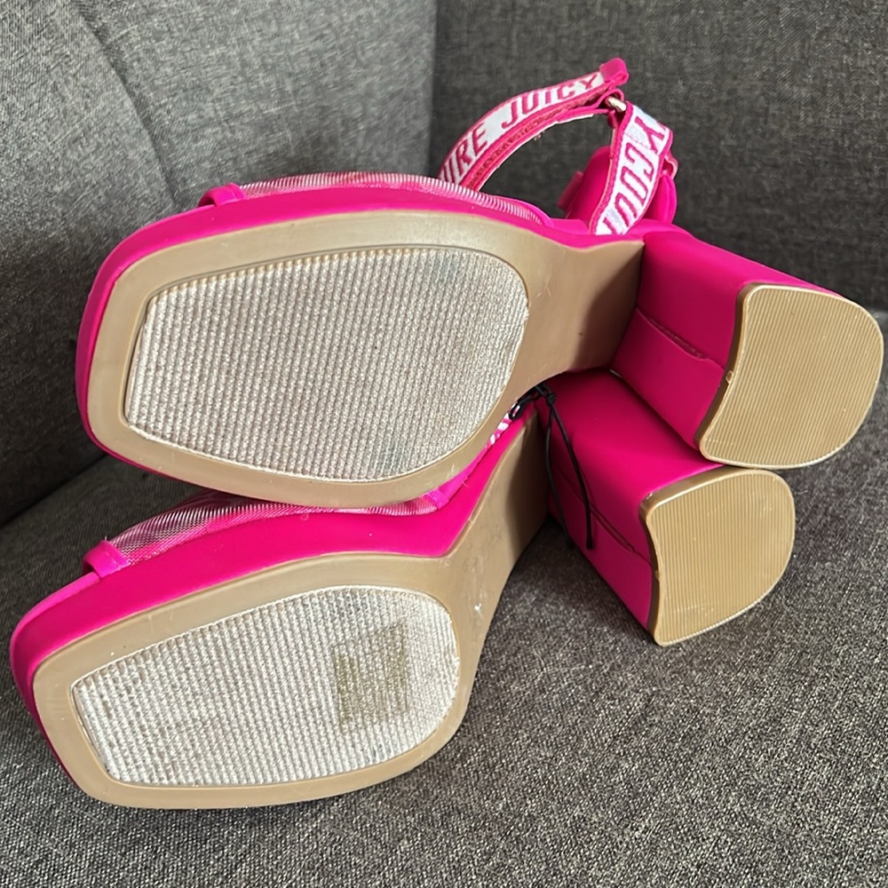 JUICY COUTURE HOT PINK GRAMERCY HEELS NWT - Picture 8 of 9